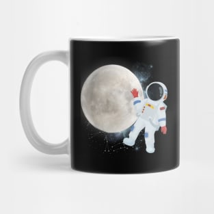 Flying floating astronaut Ufo alien funny cute spaceship moon mars cosmic space Mug